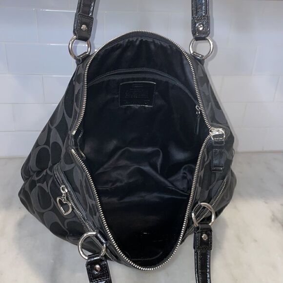 Coach Purse Handbag Daisy Poppy Signature XL Tote Shoulder Bag Pocketbook - Picture 15 of 17